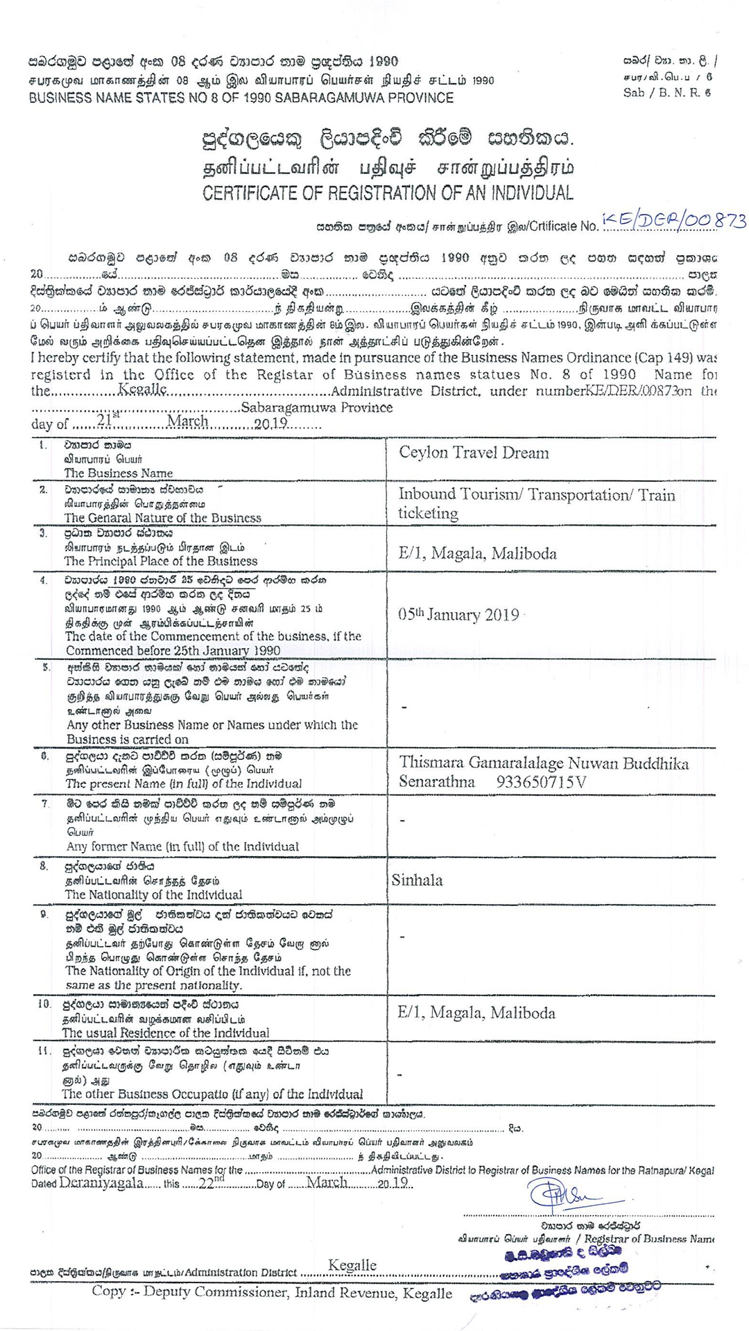 About Ceylon Travel Dream